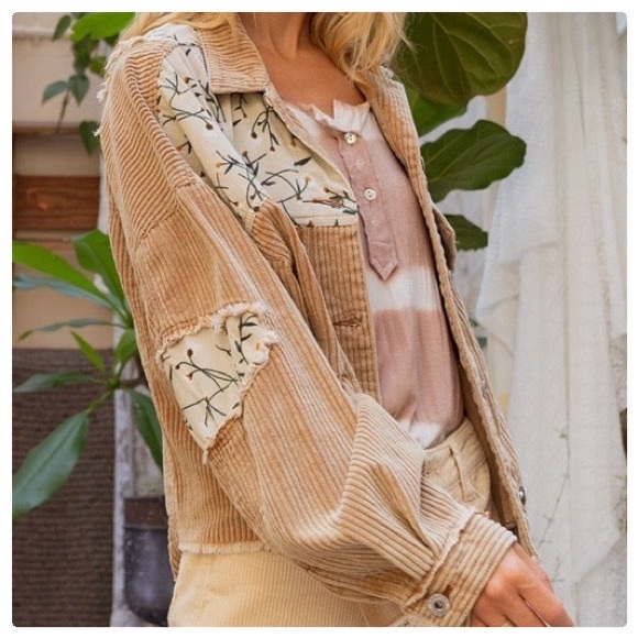 POL Wild At Heart Camel Cord Jacket - Picture 2 of 16